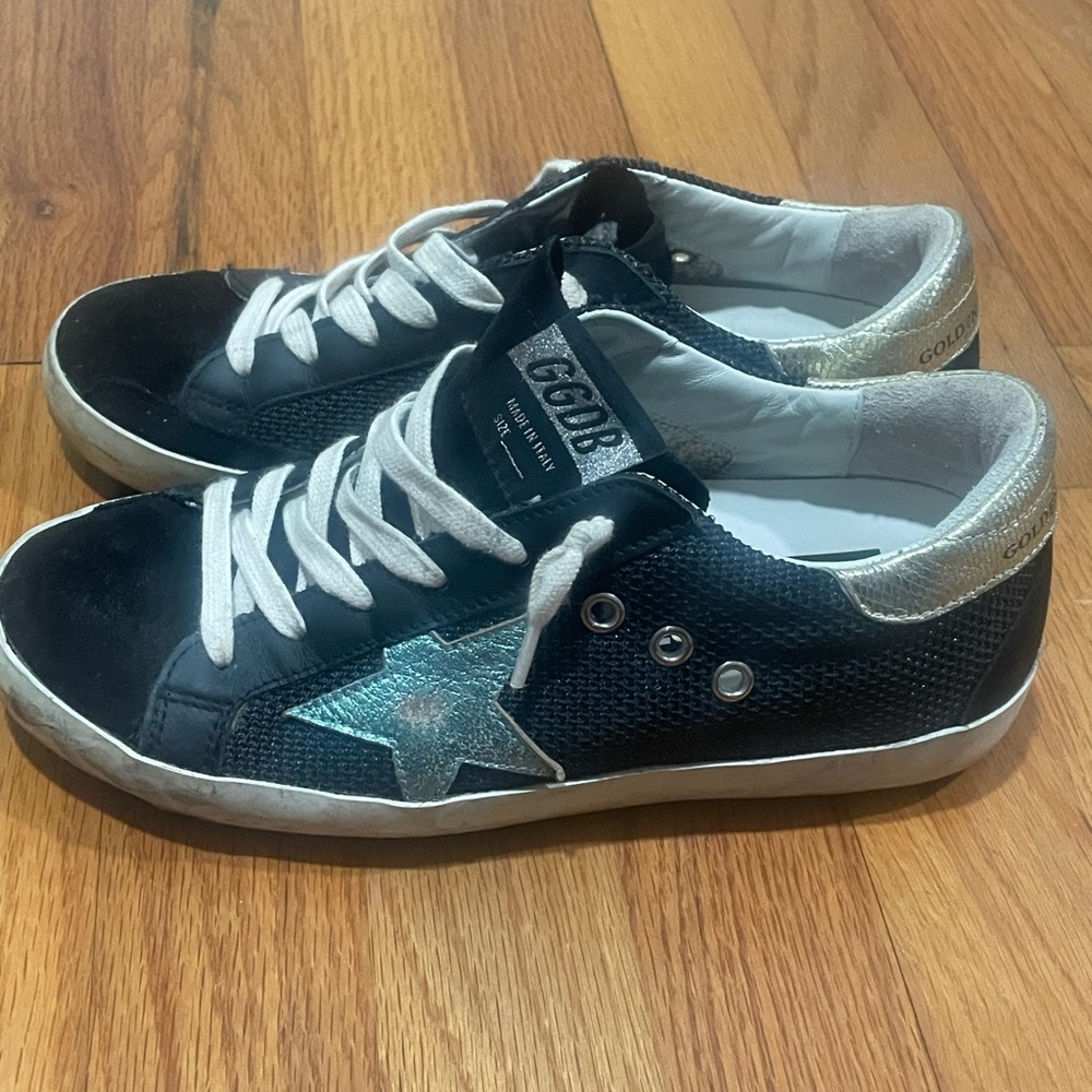 Golden Goose Women’s Black and Blue Sneakers